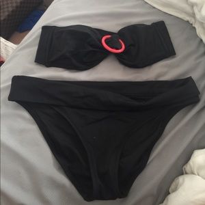 VS Black Bandeau Bikini Set